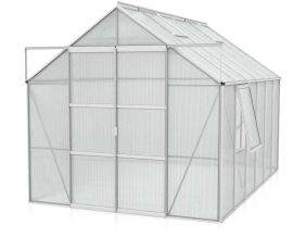 Serre de jardin en polycarbonate 4 mm et aluminium anodisé Jupiter (Longueur de 383 cm)