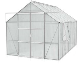 Serre de jardin en polycarbonate 4 mm et aluminium anodisé Jupiter (Longueur de 445 cm)