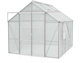 Serre de jardin en polycarbonate 6 mm et aluminium anodisé Jupiter (Longueur de 321 cm)