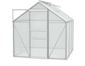 Serre de jardin en polycarbonate 4 mm et aluminium anodisé Venus (Longueur de 195 cm)