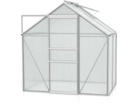 Serre de jardin en polycarbonate 6 mm et aluminium anodisé Venus (Longueur de 131 cm)