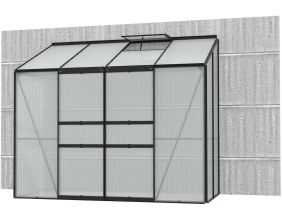 Serre de jardin en polycarbonate 4 mm et aluminium noir Ida (131. x 255.00 x 222.00 cm)