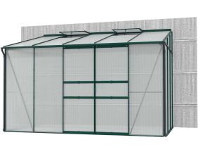 Serre de jardin en polycarbonate 4 mm et aluminium vert emeraude Ida (201. x 324.30 x 220.80 cm)