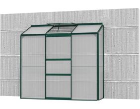 Serre de jardin en polycarbonate 4 mm et aluminium vert emeraude Ida (68.8 x 192.80 x 182.30 cm)