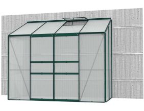 Serre de jardin en polycarbonate 4 mm et aluminium vert emeraude Ida (131. x 255.00 x 222.00 cm)