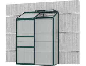 Serre de jardin en polycarbonate 4 mm et aluminium vert emeraude Ida (68.8 x 130.60 x 182.30 cm)