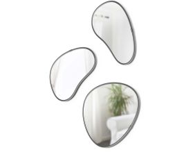 Set de 3 miroirs finition métallique Hubba