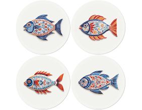 Set de table en vinyle 38 cm Fish (Lot de 4 sets de table motifs assortis)