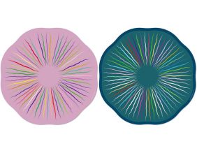 Set de table en vinyle 38 cm Sunrise (Lot de 2 sets de table motifs assortis)