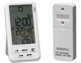 Station météo électronique petit format avec capteur