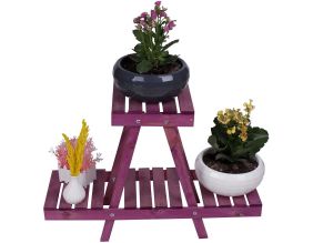 Support à plantes en bois Nave (Violet)