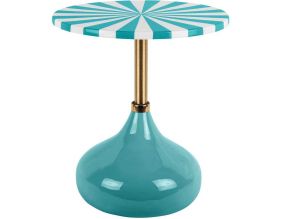 Table d'appoint en métal Candy Swirl (Turquoise)