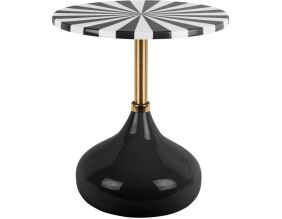 Table d'appoint en métal Candy Swirl (Noir)