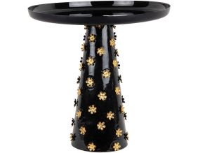 Table d'appoint en métal Golden Flowers