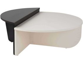 Table basse en aggloméré Podium (Noir et blanc)