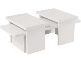 Table basse en aggloméré 110 x 45 x 41,4 cm Sanctuary (Blanc)