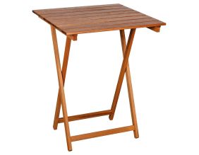 Table pliante 60 x 60 cm en bois (Noyer)