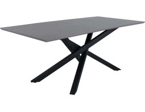 Table de repas 90 x 180 cm Piazza (Gris, Noir)