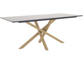 Table de repas 90 x 180 cm Piazza (Noir, Marron)