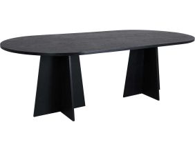 Table de repas ovale Bootcut (Noir)