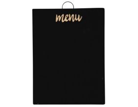 Tableau noir en métal effet ardoise Menu