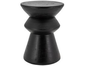 Tabouret en bois paulownia (Pion noir)