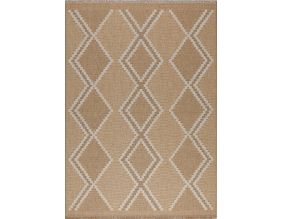 Tapis intérieur extérieur aspect jute jaune Tijuana 9048 (90 x 67 cm)