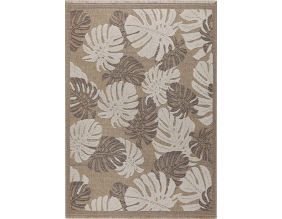 Tapis intérieur extérieur aspect jute marron Tijuana 9062 (90 x 67 cm)