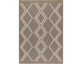 Tapis intérieur extérieur aspect jute marron Tijuana 9048 (90 x 67 cm)