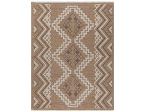 Tapis intérieur extérieur aspect jute marron Tijuana 9054 (180 x 67 cm)