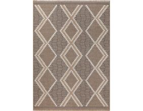 Tapis intérieur extérieur aspect jute noire Tijuana 9048 (90 x 67 cm)