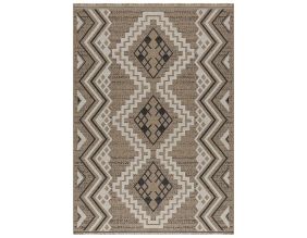 Tapis intérieur extérieur aspect jute noire Tijuana 9054 (180 x 67 cm)