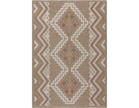 Tapis intérieur extérieur aspect jute terracotta Tijuana 9054 (180 x 67 cm)