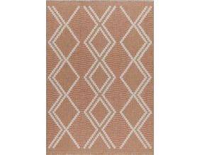 Tapis intérieur extérieur aspect jute terracotta Tijuana 9048 (90 x 67 cm)