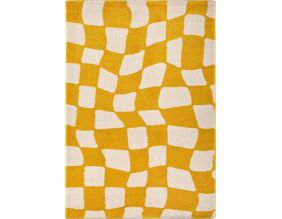 Tapis intérieur à poils longs Swing 383 jaune (120 x 160 cm)