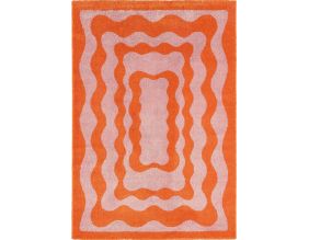 Tapis intérieur à poils longs Swing 382 orange (80 x 140 cm)