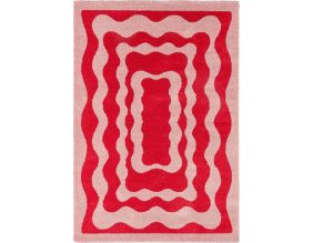 Tapis intérieur à poils longs Swing 382 rouge (80 x 140 cm)