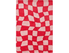 Tapis intérieur à poils longs Swing 383 rouge (80 x 140 cm)