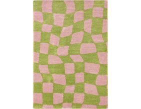 Tapis intérieur à poils longs Swing 383 vert (120 x 160 cm)