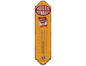 Thermomètre en métal Pub 28 x 6.5 cm (Huiles Renault)