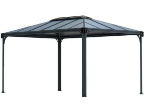 Tonnelle de jardin en aluminium et polycarbonate Martinique (3 x 4.3 m)