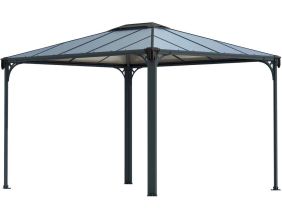 Tonnelle de jardin en aluminium et polycarbonate Martinique (3 x 3.6 m)