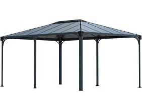 Tonnelle de jardin en aluminium et polycarbonate Martinique (3.6 x 5 m)