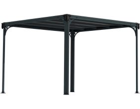 Tonnelle de jardin en aluminium et polycarbonate Milano (3 x 3 m)