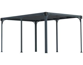 Tonnelle de jardin en aluminium et polycarbonate Milano (3 x 4.3 m)