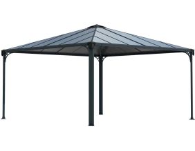 Tonnelle de jardin en aluminium et polycarbonate Palermo (4.3 x 4.3 m)