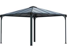 Tonnelle de jardin en aluminium et polycarbonate Palermo (3.6 x 3.6 m)