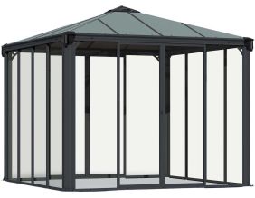 Tonnelle de jardin fermée en aluminium et polycarbonate Ledro (8.7m²)