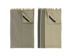 Torchons en coton FLEX (Kaki / Gris)