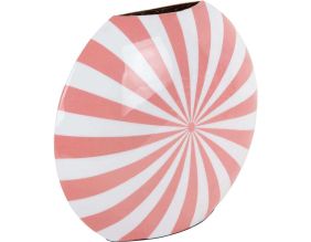 Vase en métal Candy Swirl (Rose, Blanc)